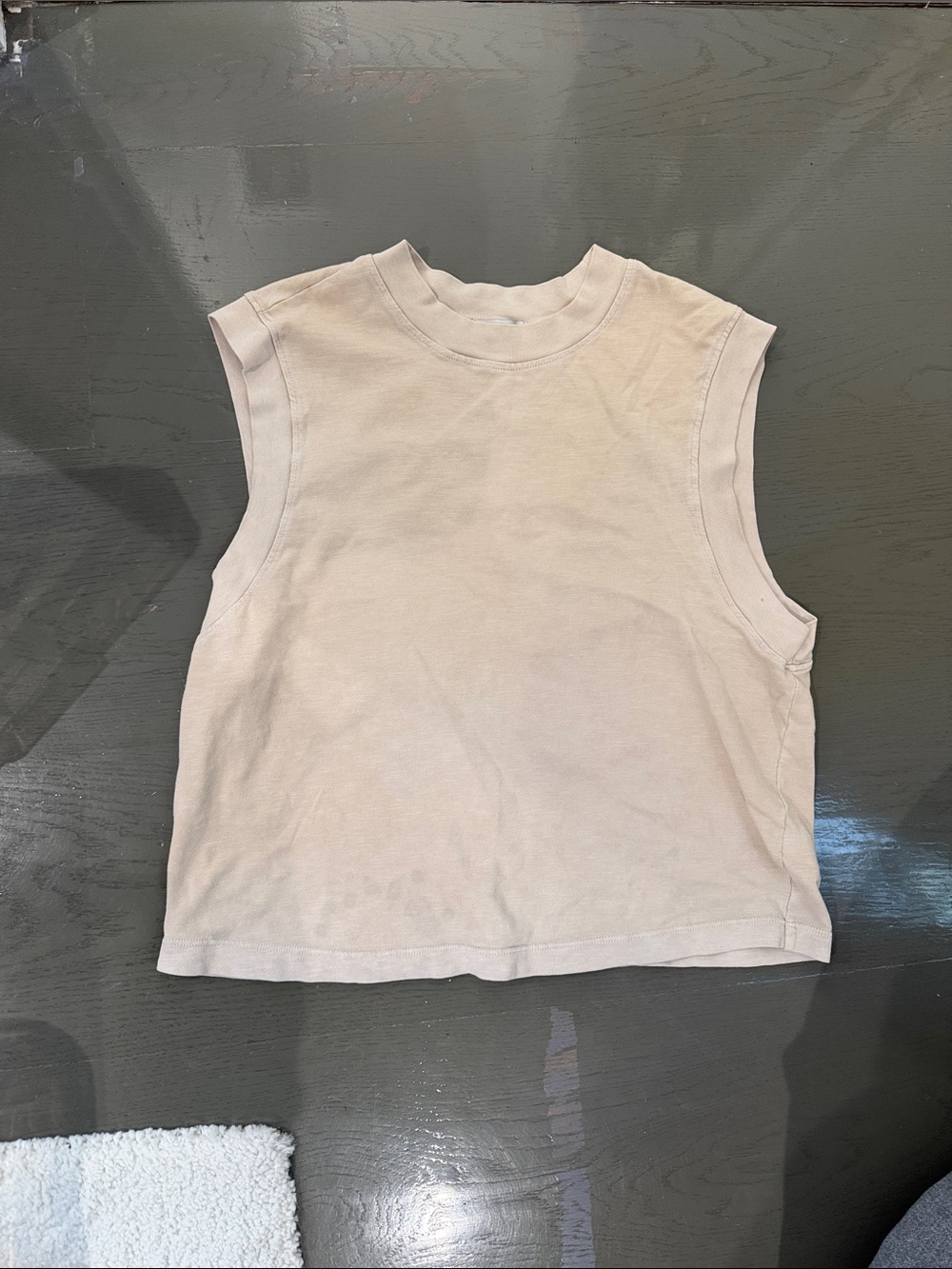 Cotton Citizen XS Ribbed Crewneck Tank - Cream